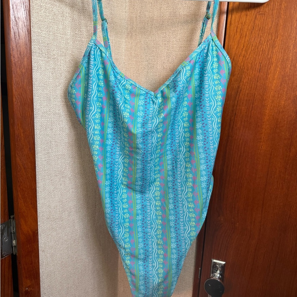 Inner Relm Blue and Green One Piece Swimsuit